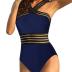 Hilor Women's One Piece Swimwear Front Crossover Swimsuits Hollow Bathing Suits Monokinis