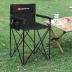 Goplus Folding Camping Chair, Outdoor Portable Beach Chair Heightened Design w/Detachable Armrests, Storage Pouches & Carrying Bag for Fishing, Picnic, Lawn (Black, 250LBS Weight Capacity)