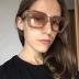 FEISEDY Classic Women Sunglasses Fashion Thick Square Sun Glasses Chunky Frame UV400 B2471