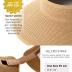 FURTALK Sun Visor Hats for Women Wide Brim Straw Roll-Up Ponytail Summer Beach Hat UV UPF Packable Foldable Travel