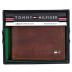 Tommy Hilfiger Men's Passcase Wallet with Multiple Card Slots, Tan Huck, One Size