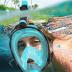 W WSTOO Full Face Snorkel Mask,Snorkeling Gear for Adults to Breathe Through Mouth or Nose,180 Degree Panoramic View,Anti-Fog Anti-Leak with Camera Mount,Best Gift for Summer Holiday Travelers