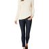 Amazon Essentials Women's Fisherman Cable Turtleneck Sweater (Available in Plus Size), Cream, Medium