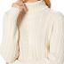 Amazon Essentials Women's Fisherman Cable Turtleneck Sweater (Available in Plus Size), Cream, Medium