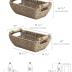 StorageWorks Small Wicker Baskets, Handwoven Baskets for Storage, Seagrass Rattan Baskets with Wooden Handles, 2-Pack