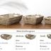StorageWorks Small Wicker Baskets, Handwoven Baskets for Storage, Seagrass Rattan Baskets with Wooden Handles, 2-Pack