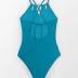 CUPSHE Women's One Piece Swimsuit High Neck Tummy Control Swimwear Bathing Suit