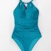 CUPSHE Women's One Piece Swimsuit High Neck Tummy Control Swimwear Bathing Suit