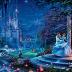 Ceaco - 4 in 1 Multipack - Thomas Kinkade - Disney Dreams Collection - Cinderella, The Lion King, Mickey and Minnie, & The Little Mermaid - (4) 500 Piece Jigsaw Puzzles , Blue