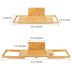 Utoplike Bamboo Bathtub Caddy Tray Bath Tray for Tub, Adjustable Bathroom Bathtub Organizer with Book Tablet Wine Glass Cup Towel Holder (24.5"-37.4")