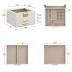 SONGMICS Jewelry Box with Glass Lid, 3-Layer Jewelry Organizer, 2 Drawers, for Big and Small Jewelry, Jewelry Storage, Modern Style, 8 x 9.1 x 5.3 Inches, Cloud White and Gold Color UJBC239WT