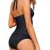 Holipick Two Piece Tankini Swimsuits for Women Tummy Control Bathing Suits Sexy V Neck Halter Tankini Top with Bikini Bottom