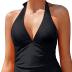 Holipick Two Piece Tankini Swimsuits for Women Tummy Control Bathing Suits Sexy V Neck Halter Tankini Top with Bikini Bottom