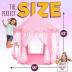 ORIAN Princess Castle Playhouse Tent for Girls with LED Star Lights – Indoor & Outdoor Large Kids Play Tent for Imaginative Games – ASTM Certified, 230 Polyester Taffeta. Pink 55"x53".