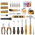DEKOPRO 208 Piece Tool Set,General Household Hand Tool Kit, Auto Repair Tool Box with Plastic Toolbox Storage Case