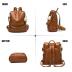 CHERUTY Women Backpack Purse PU Leather Anti-theft Casual Shoulder Bag Fashion Ladies Satchel Bags(Tan-Large)