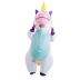 Spooktacular Creations Inflatable Costume Adult, Full Body Riding a Unicorn Blow Up Costume for Halloween Inflatables Costume Dress-Up Party (White)