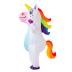 Spooktacular Creations Inflatable Costume Adult, Full Body Riding a Unicorn Blow Up Costume for Halloween Inflatables Costume Dress-Up Party (White)