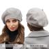 Braxton Tan - Warm Lined Wool Brown Knit Berets - French Paris Hat for Women