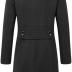 chouyatou Women Elegant Notched Collar Double Breasted Wool Blend Over Coat (Large, Black)