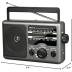 AM FM Portable Radio Battery Operated Radio by 4X D Cell Batteries Or AC Power Transistor Radio with and Big Speaker, Standard Earphone Jack, High/Low Tone Mode, Large Knob