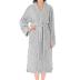 PAVILIA Premium Womens Plush Soft Robe Fluffy, Warm, Fleece Sherpa Shaggy Bathrobe (S/M, Light Gray)
