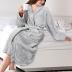 PAVILIA Premium Womens Plush Soft Robe Fluffy, Warm, Fleece Sherpa Shaggy Bathrobe (S/M, Light Gray)