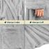 PAVILIA Premium Womens Plush Soft Robe Fluffy, Warm, Fleece Sherpa Shaggy Bathrobe (S/M, Light Gray)