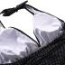 Hilor Women's Plunging V Neck Halter Swim Tops Shirred Tankini Top