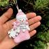 2024 Baby First Christmas Personalized Pink Ornament, Customized Baby Girl Ornament, Gift for Newborn