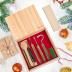 WAYCOM 12pcs Wood Whittling Kit Wood Carving Tools Set Hook Carving Knife,Detail Wood Knife,Whittling Knife Cut Resistant Gloves Leather Sheath And Bamboo Gift Box For Spoon,Bowl,Cup