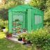 EAGLE PEAK 8x6 Portable Walk-in Greenhouse, Pop-up Indoor Outdoor Garden Green House, Zippered Doors and Windows, PE Cover, Green
