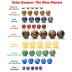 Top Plaza 9 Planets Solar System Desk Decor Tumbled Chakra Reiki Healing Crystal Gemstones Ball Set Celestial Creative Gift Crystals Home Office Desk Decorations Mini Size - Non Engraving