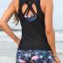 Yonique Tankini Swimsuits for Women 3 Piece Bathing Suits Swim Tank Top with Boy Shorts and Bra Modest Swimwear