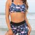 Yonique Tankini Swimsuits for Women 3 Piece Bathing Suits Swim Tank Top with Boy Shorts and Bra Modest Swimwear