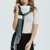 Wander Agio Women's Fashion Long Shawl Winter Warm Knit Scarves Large Scarf Big Plaid Black
