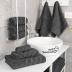 American Soft Linen Luxury 6 Piece Towel Set, 2 Bath Towels 2 Hand Towels 2 Washcloths, 100% Cotton Turkish Towels for Bathroom, Dark Gray Towel Sets