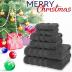 American Soft Linen Luxury 6 Piece Towel Set, 2 Bath Towels 2 Hand Towels 2 Washcloths, 100% Cotton Turkish Towels for Bathroom, Dark Gray Towel Sets
