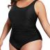 Daci Women Plus Size One Piece Swimsuit Athletic Tummy Control Ruched Bathing Suit with U-back