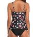 Tempt Me Two Piece Tankini Swimsuit for Women High Neck Ruched Tummy Control Top with Bottom Bathing Suits