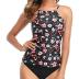 Tempt Me Two Piece Tankini Swimsuit for Women High Neck Ruched Tummy Control Top with Bottom Bathing Suits