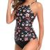 Tempt Me Two Piece Tankini Swimsuit for Women High Neck Ruched Tummy Control Top with Bottom Bathing Suits