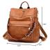 ZOCILOR Fashion Backpack Purse for Women Multipurpose Design Convertible Satchel Handbags and Shoulder Bag PU Leather Travel bag (Brown)