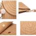 Straw Shoulder Bag Straw Clutch Women Hand-woven PomPom Straw Crossbody Bag Summer Beach Envelope Purse Wallet