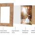 iRahmen 4 Pack 5x7 Picture Frame Rustic Brown Set with High Definition Glass 5 x 7 Photo Frames for Desktop Display and Wall Mounting.