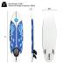 GYMAX Surfboard, 6' Body Board with Removable Fins & Protective Leash, Non-Slip Surfing Board for Surfing, Fishing Water Yoga