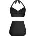 Holipick High Waisted Bikini Set for Women Two Piece Tummy Control Vintage Swimsuit Retro Halter Bathing Suit with Bottom