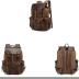 Genuine Leather Canvas waxed Backpack Travel Rucksack Laptop Bag