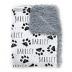 Personalized Paw Print Dog Blanket With Pets Name