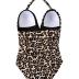RXRXCOCO Women V Neck One Piece Swimsuits Tummy Control Ruched Swimwear Halter Bathing Suit